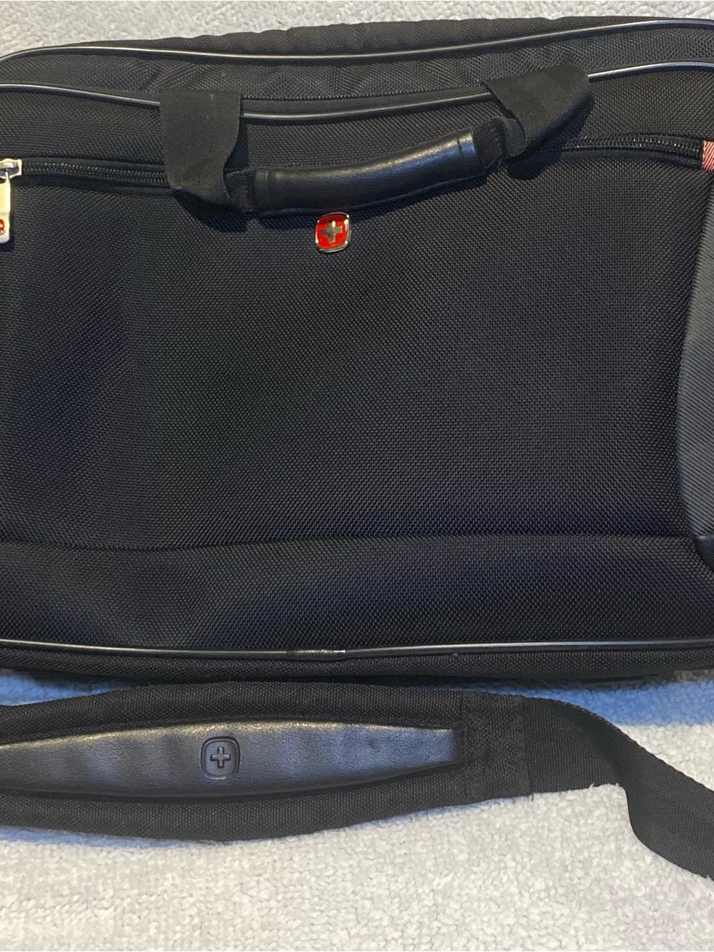 Wenger Black Laptop Briefcase with Red Logo